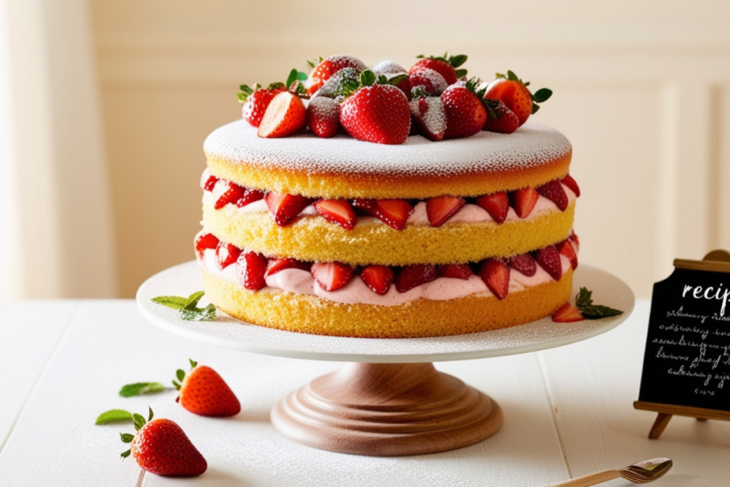 cake with strawberry filling recipe