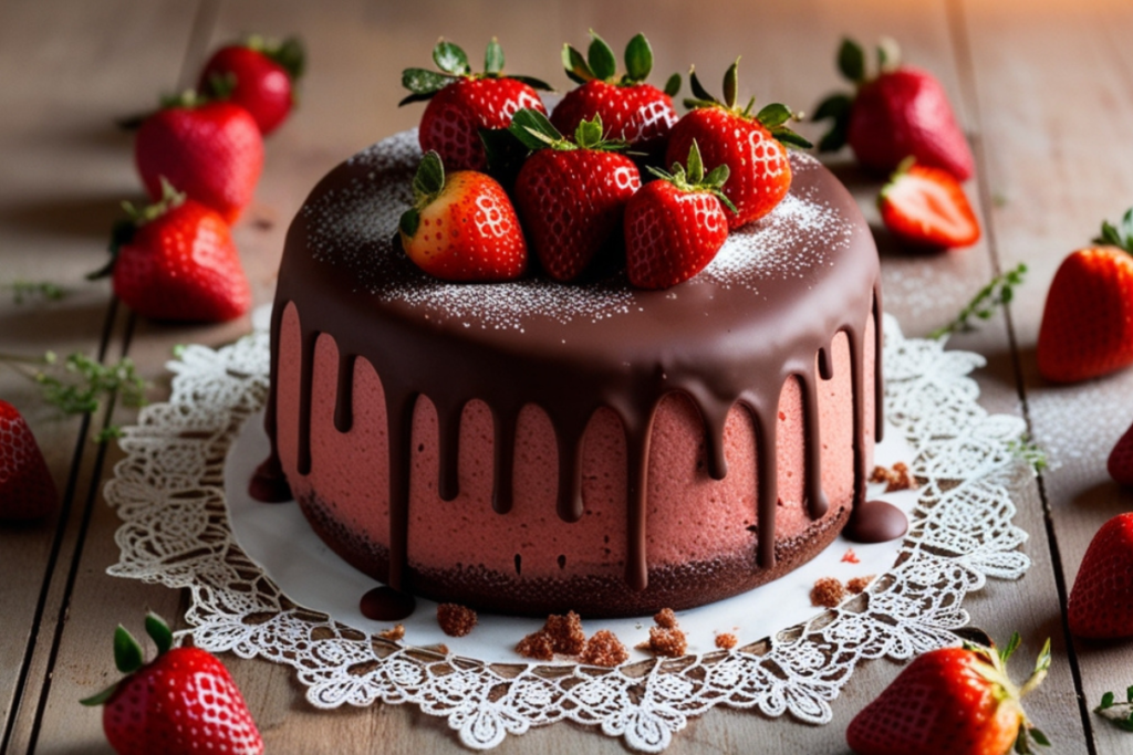 Chocolate Covered Strawberry Cake