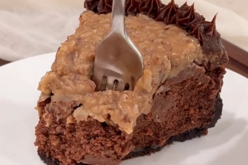 German Chocolate Cheesecake Cake